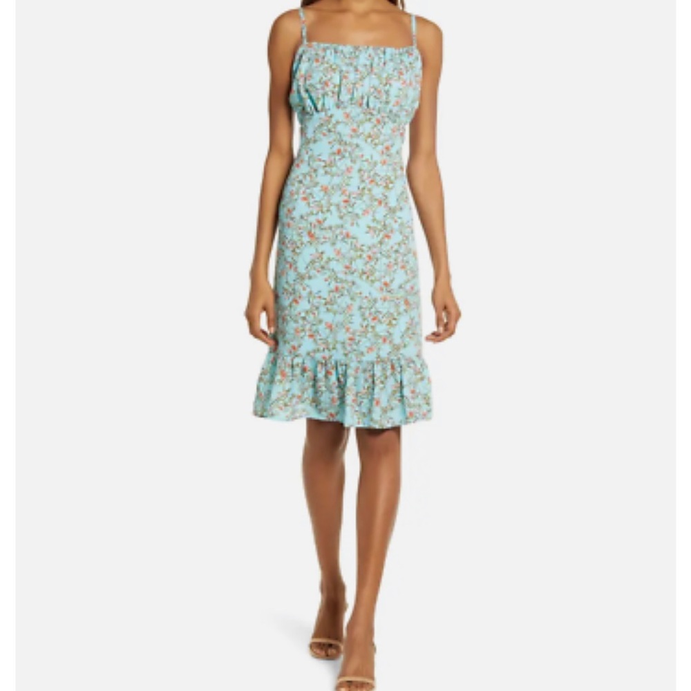 Gathered Ruffle Dress XXS